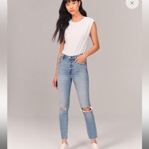 The skinny high rise abercrombie jeans extra short
